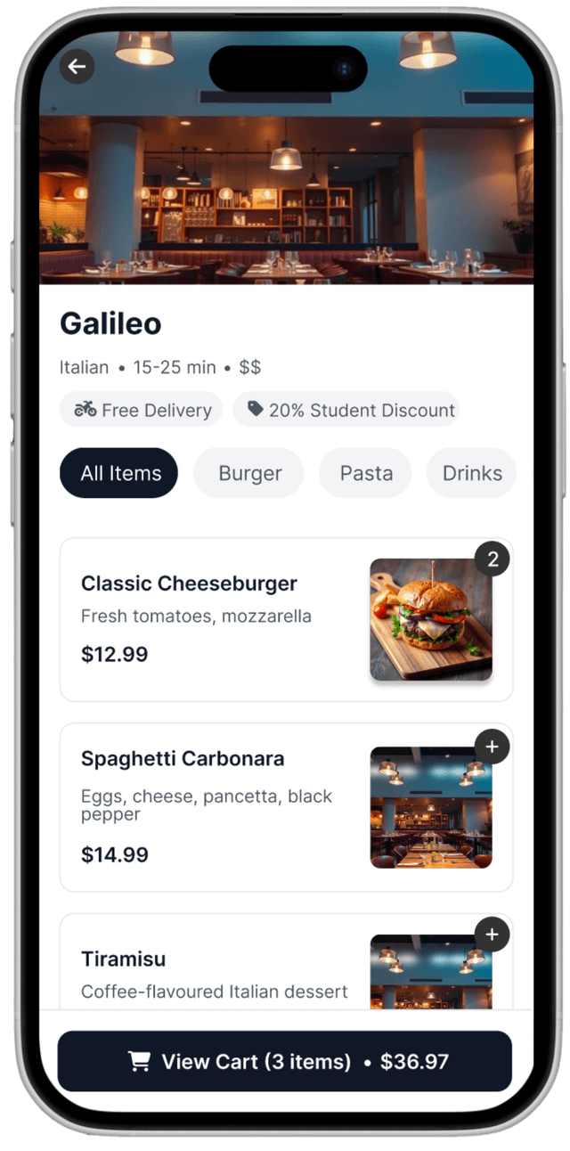 UniMarkt App Screen 3